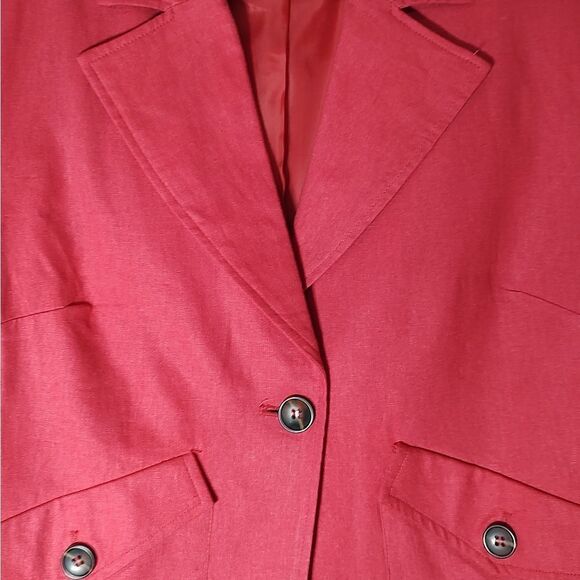 Vintage Tradition Linen Blend Raspberry Pink Blazer US 12P - Picture 4 of 11